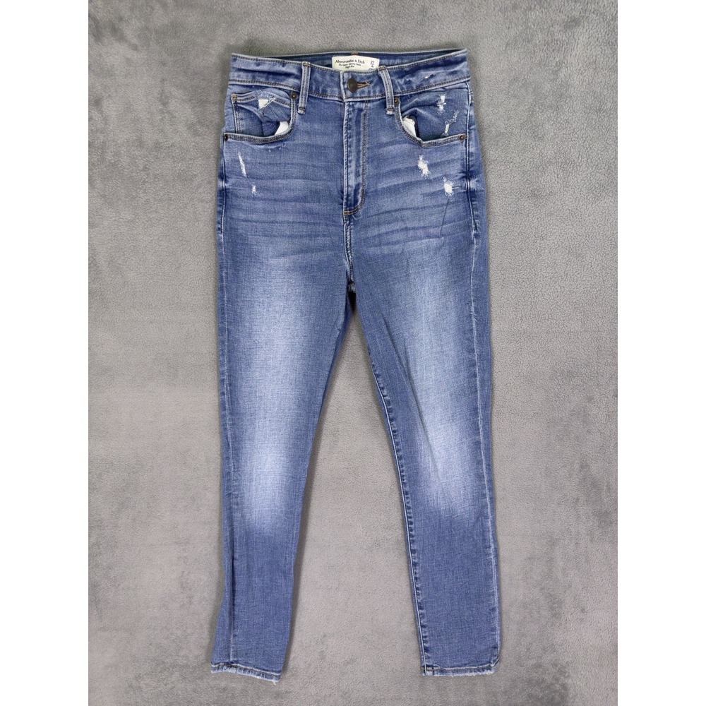 Abercrombie & Fitch Jeans Womens 4 Blue Super Skinny Ankle High Rise Stretch